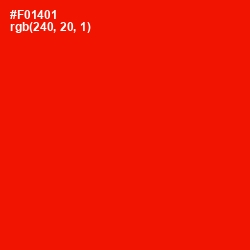 #F01401 - Red Color Image