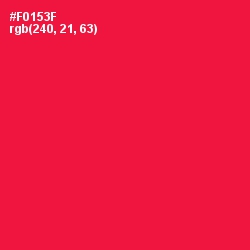 #F0153F - Red Ribbon Color Image