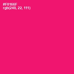 #F0166F - Rose Color Image