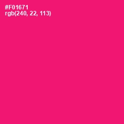 #F01671 - Rose Color Image