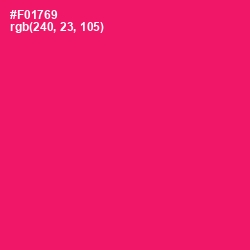 #F01769 - Rose Color Image