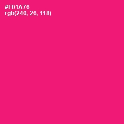 #F01A76 - Rose Color Image