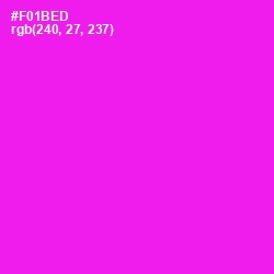 #F01BED - Magenta / Fuchsia Color Image