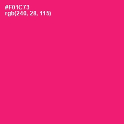 #F01C73 - Rose Color Image