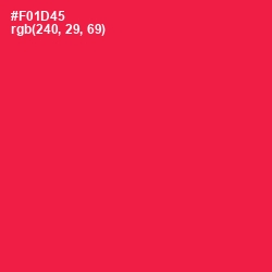 #F01D45 - Razzmatazz Color Image