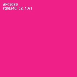 #F02089 - Wild Strawberry Color Image