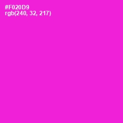 #F020D9 - Razzle Dazzle Rose Color Image