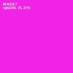 #F023E7 - Razzle Dazzle Rose Color Image