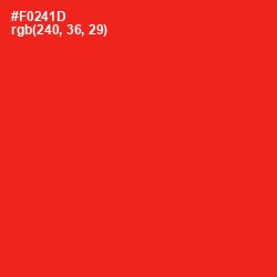 #F0241D - Scarlet Color Image