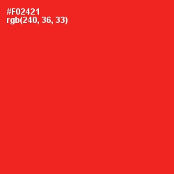 #F02421 - Alizarin Crimson Color Image