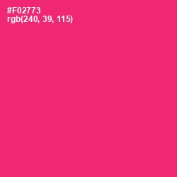 #F02773 - Cerise Red Color Image