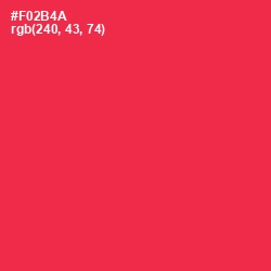 #F02B4A - Amaranth Color Image