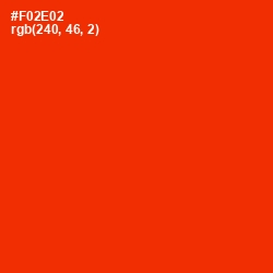 #F02E02 - Scarlet Color Image