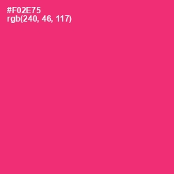 #F02E75 - Cerise Red Color Image