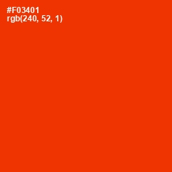 #F03401 - Scarlet Color Image