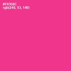 #F0358C - Wild Strawberry Color Image