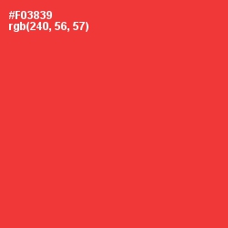 #F03839 - Red Orange Color Image