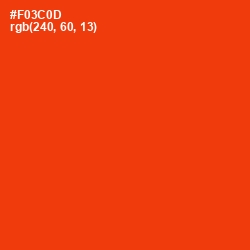 #F03C0D - Scarlet Color Image