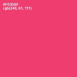 #F03D6F - Radical Red Color Image