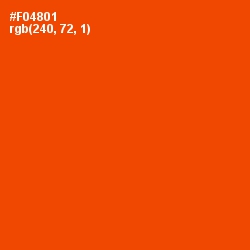 #F04801 - Vermilion Color Image