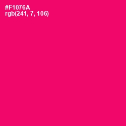 #F1076A - Rose Color Image