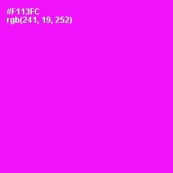 #F113FC - Magenta / Fuchsia Color Image