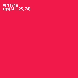 #F1194A - Razzmatazz Color Image