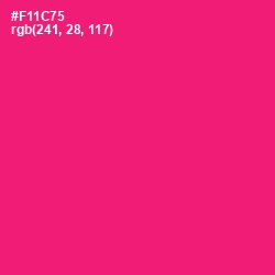 #F11C75 - Rose Color Image