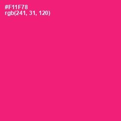 #F11F78 - Rose Color Image