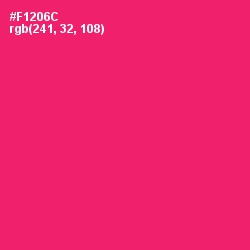 #F1206C - Cerise Red Color Image
