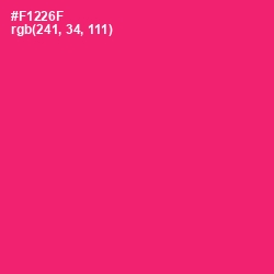 #F1226F - Cerise Red Color Image