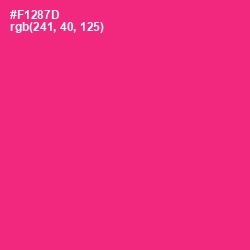 #F1287D - Cerise Red Color Image