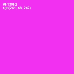 #F130F2 - Razzle Dazzle Rose Color Image