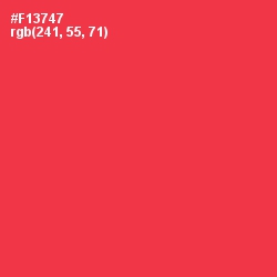 #F13747 - Amaranth Color Image