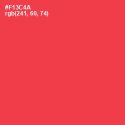 #F13C4A - Amaranth Color Image