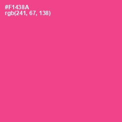 #F1438A - Violet Red Color Image