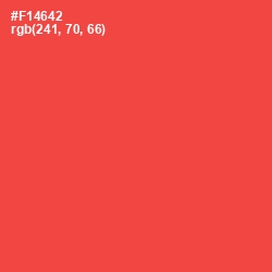#F14642 - Sunset Orange Color Image