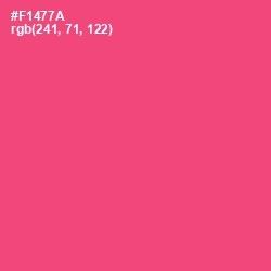 #F1477A - Wild Watermelon Color Image