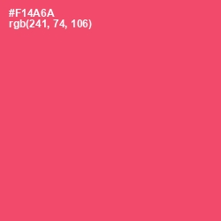 #F14A6A - Mandy Color Image