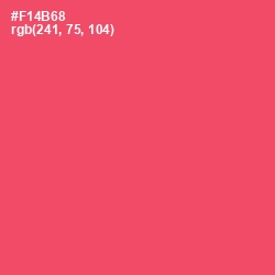 #F14B68 - Mandy Color Image