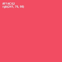 #F14C62 - Carnation Color Image