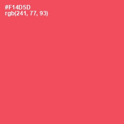 #F14D5D - Sunset Orange Color Image