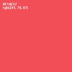 #F14E57 - Sunset Orange Color Image