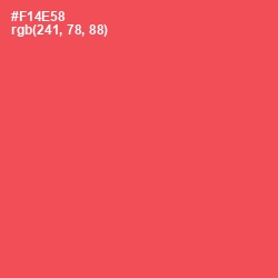 #F14E58 - Sunset Orange Color Image