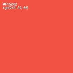 #F15242 - Sunset Orange Color Image