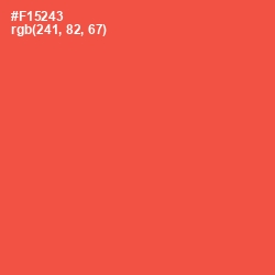 #F15243 - Sunset Orange Color Image