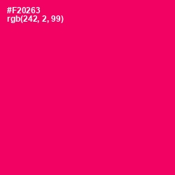 #F20263 - Rose Color Image