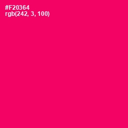 #F20364 - Rose Color Image