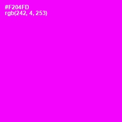 #F204FD - Magenta / Fuchsia Color Image