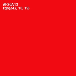 #F20A13 - Red Color Image